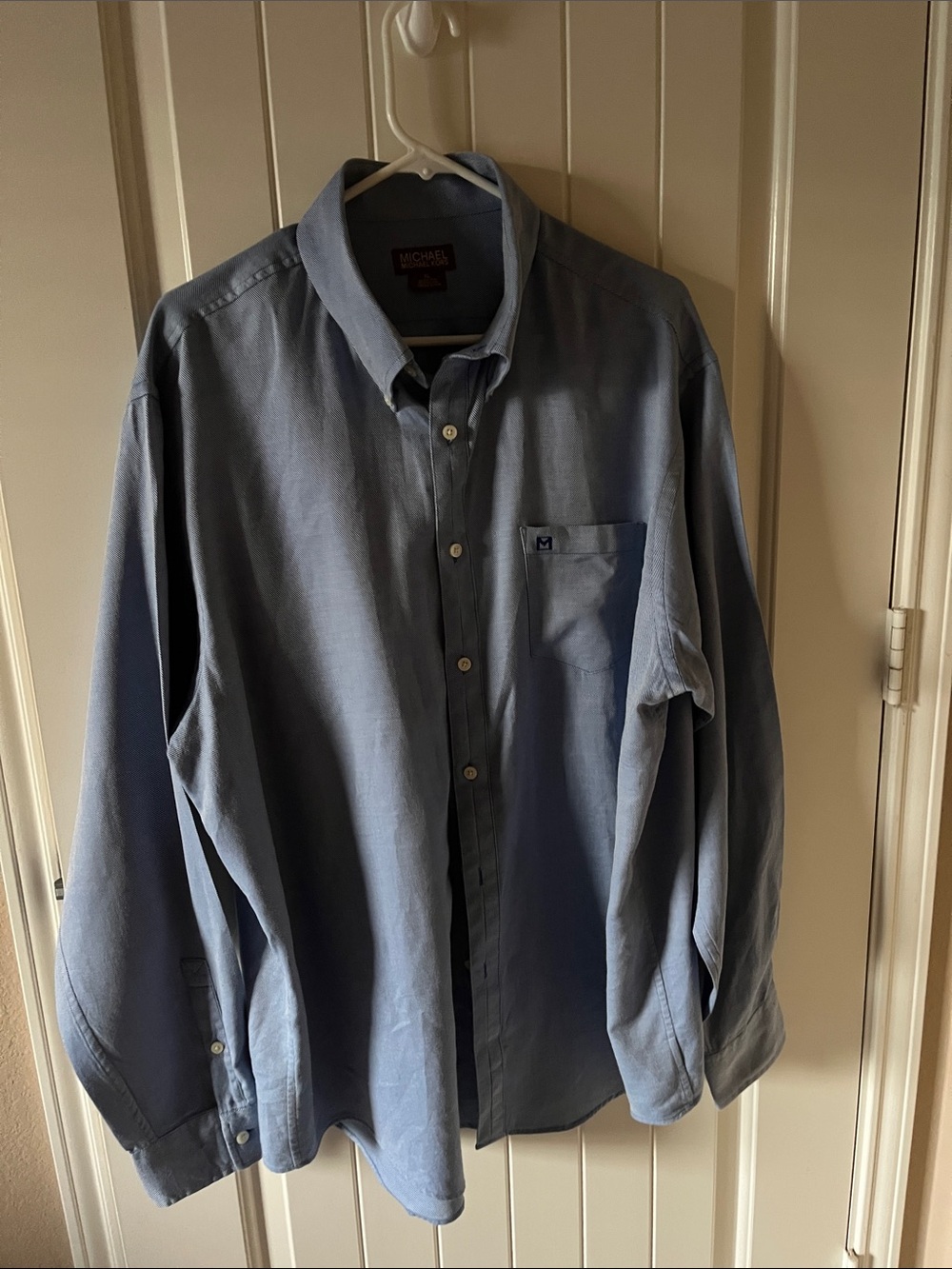 Michael Kors Light Blue Men's Button-Down Oxford Shirt